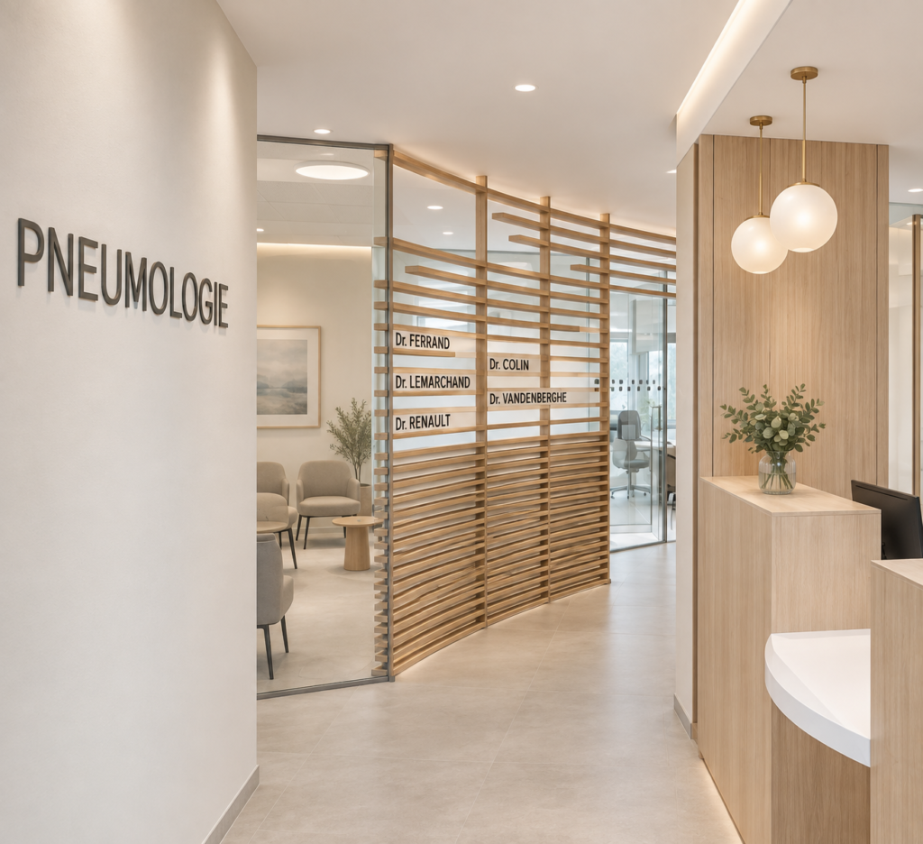 Aménagement du cabinet de pneumologie Pneumotys à Vannes