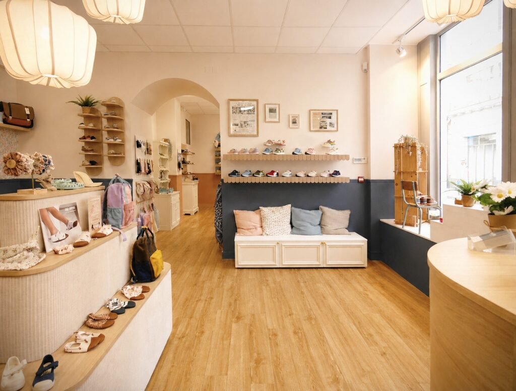 Agencement de la boutique de chaussures Patt’ine à Rennes
